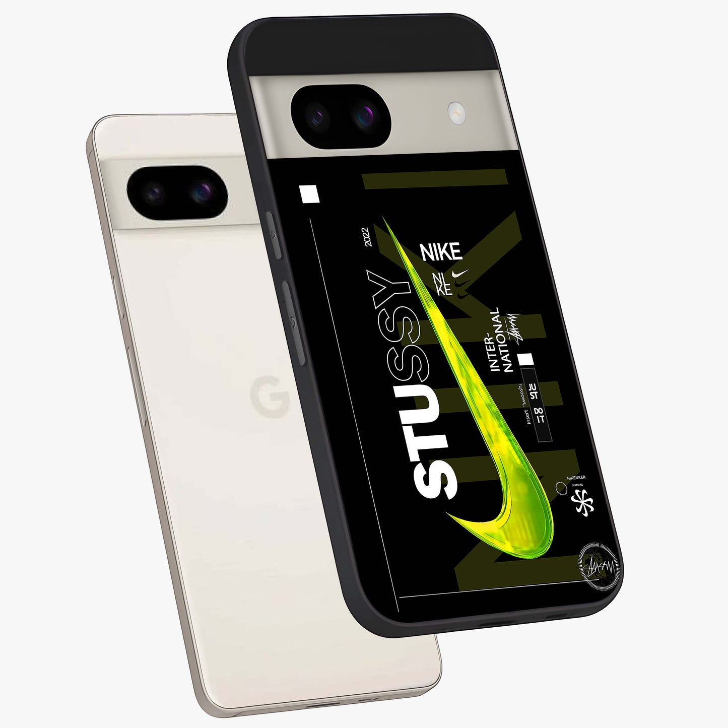 Neon Street Edition Glass Case displayed in angled mockup highlighting vibrant urban design with bold street aesthetic.