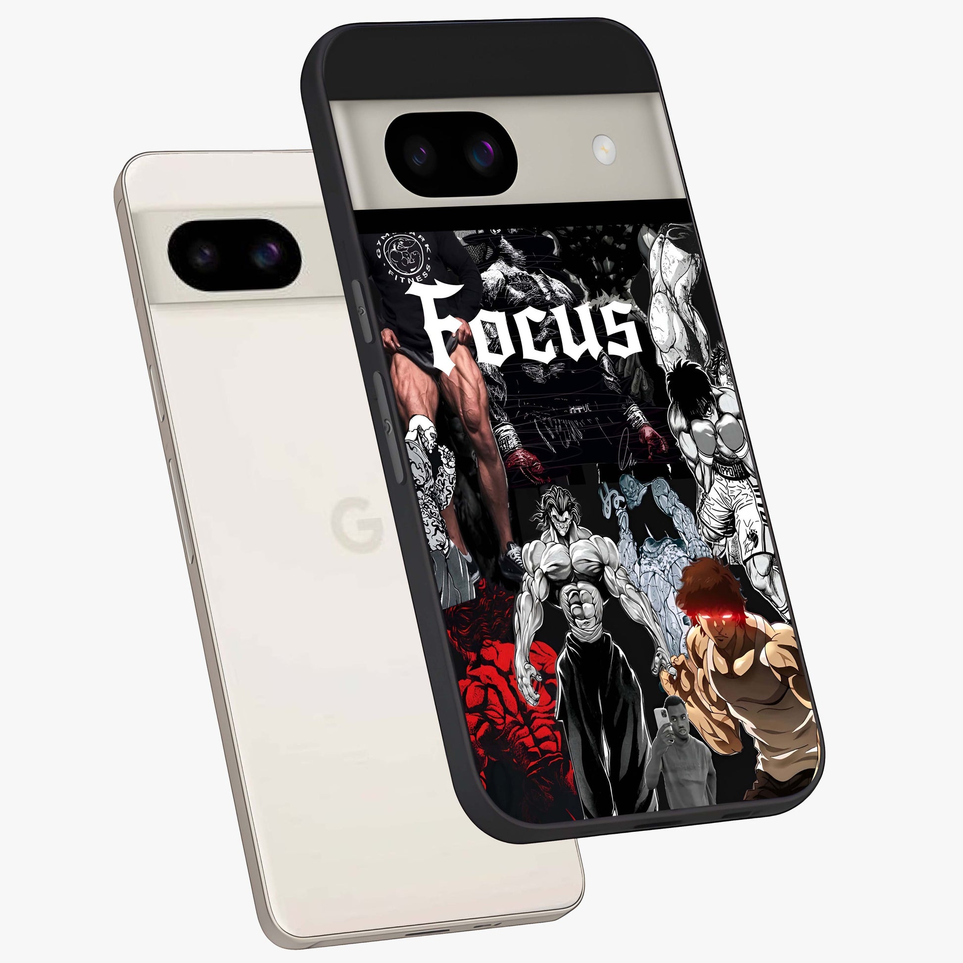 Relentless Power Focus Glass Case displayed in angled mockup highlighting bold statement design with modern aesthetic style.