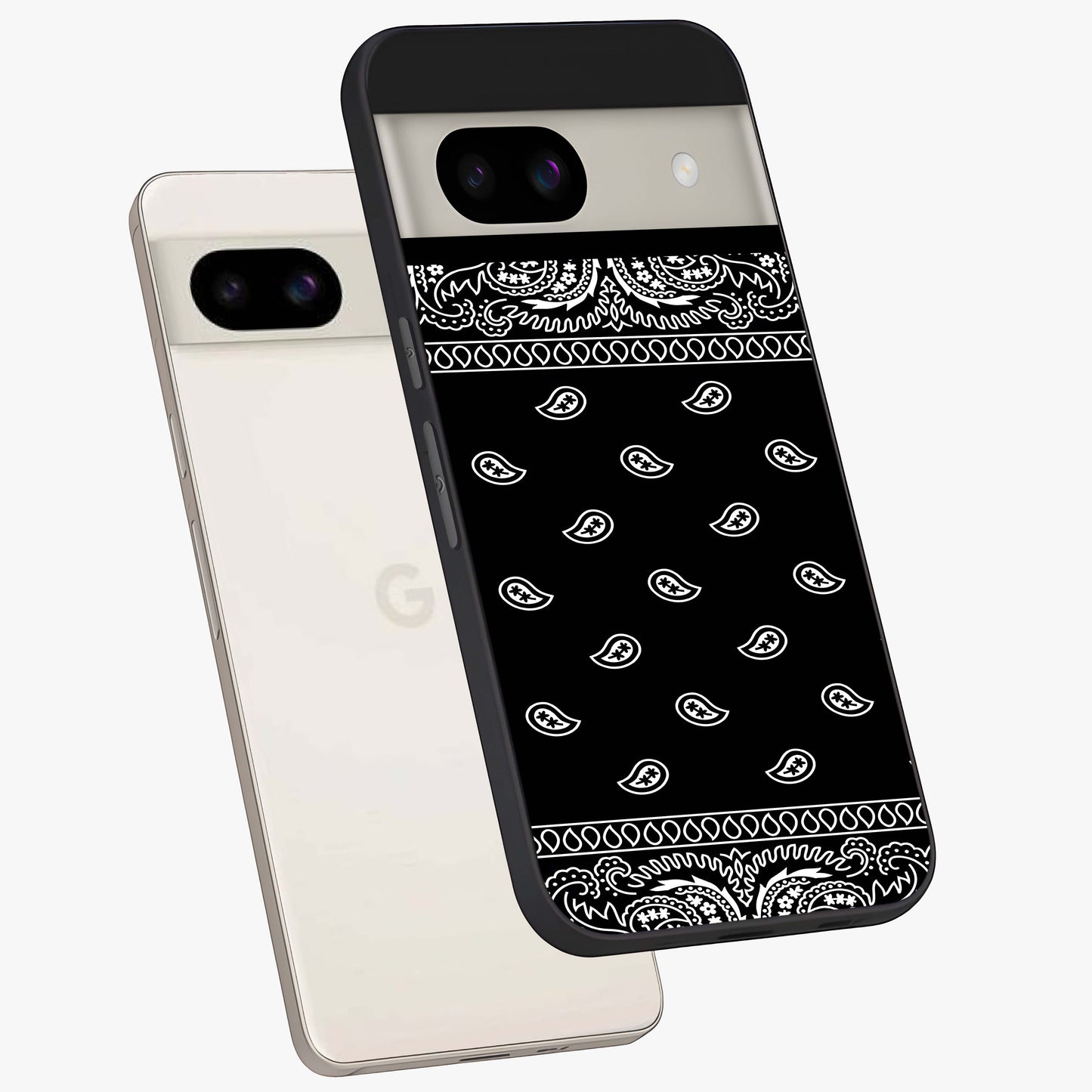 Retro Rebel Threads Glass Case displayed in angled mockup highlighting retro inspired graphic design with rebellious aesthetic.