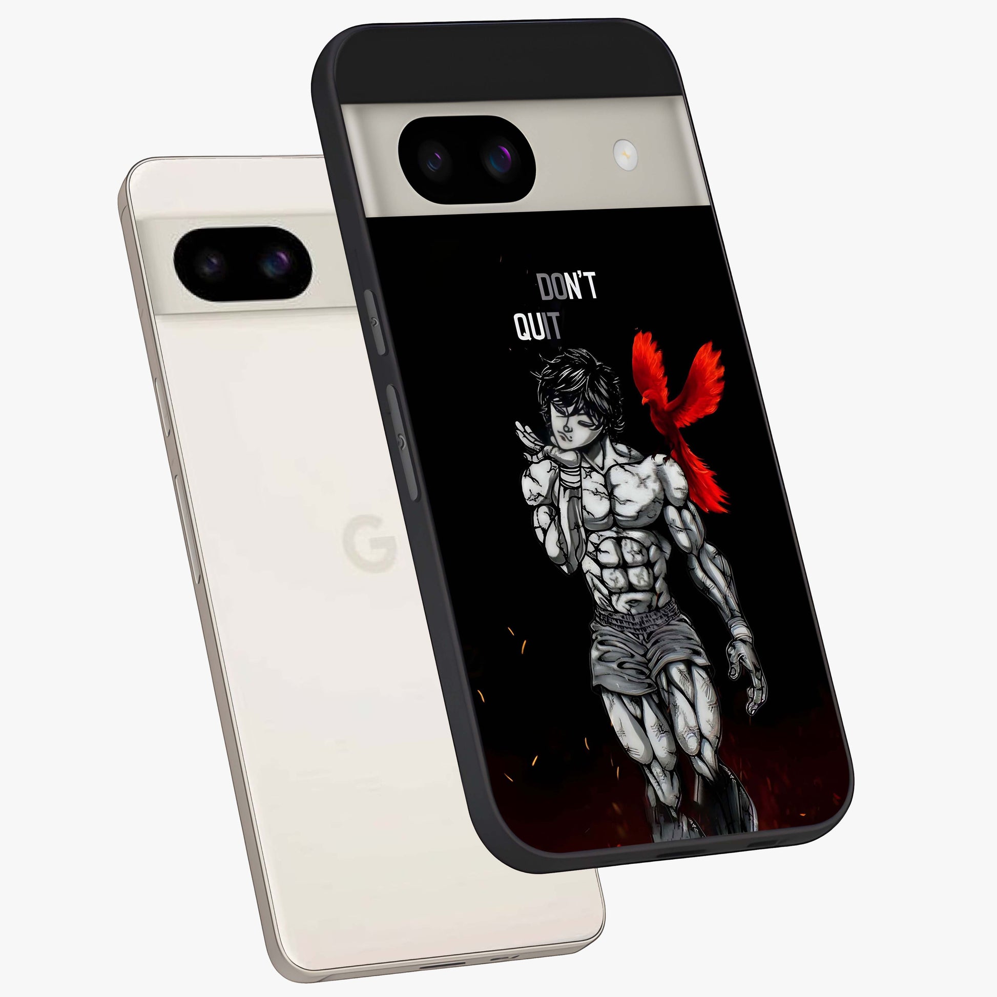 Rise Beyond Limits Glass Case displayed in angled mockup highlighting inspiring message design with modern aesthetic style.
