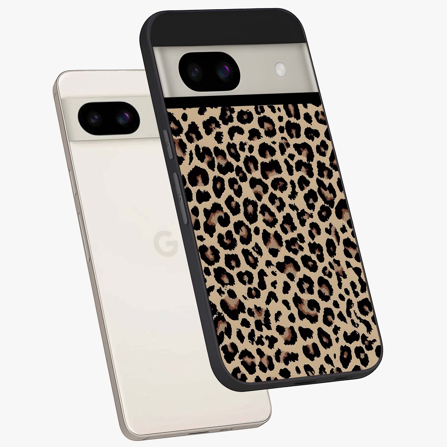 Savage Chic Pattern Glass Case displayed in angled mockup highlighting bold fashion inspired design with chic aesthetic.