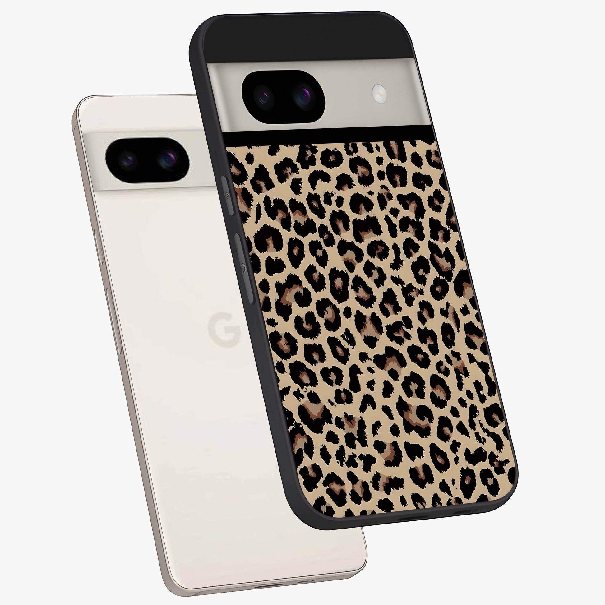 Savage Chic Pattern Glass Case displayed in angled mockup highlighting bold fashion inspired design with chic aesthetic.