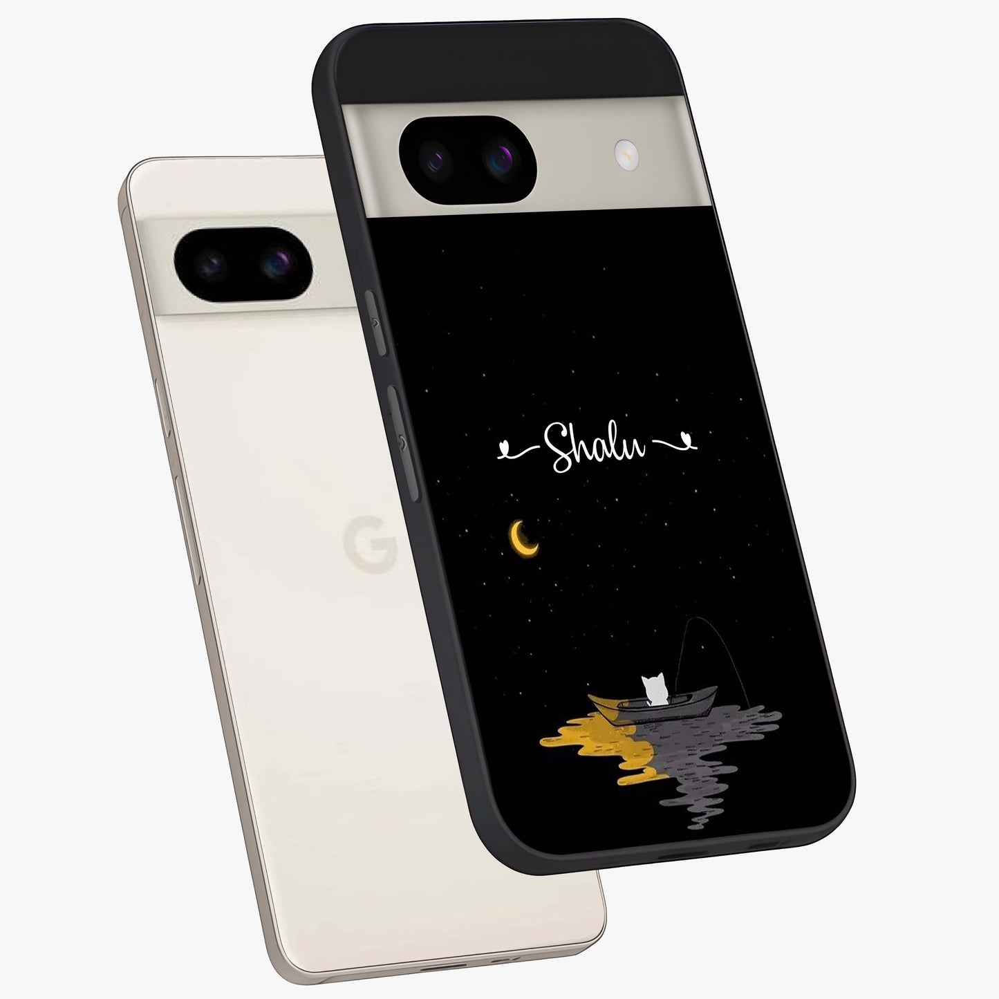 Silent Night Row Glass Case displayed in angled mockup highlighting peaceful evening design with dreamy night aesthetic.