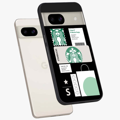 Starbucks Mocha Glass Case displayed in angled mockup highlighting stylish mocha themed design with cozy café aesthetic.
