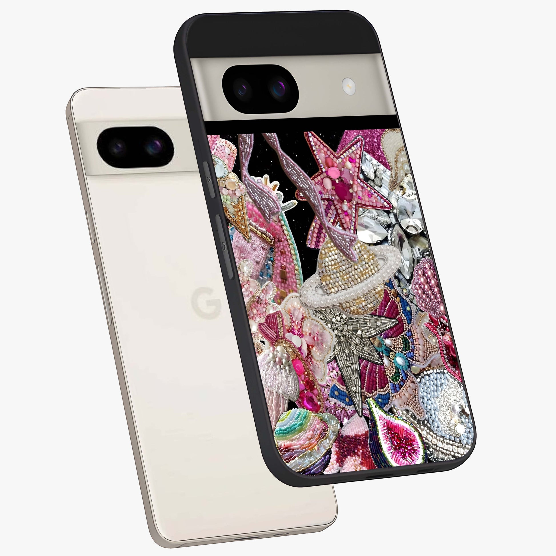 Starlit Jewel Dream Glass Case displayed in angled mockup highlighting glowing celestial jewel design with dreamy aesthetic.