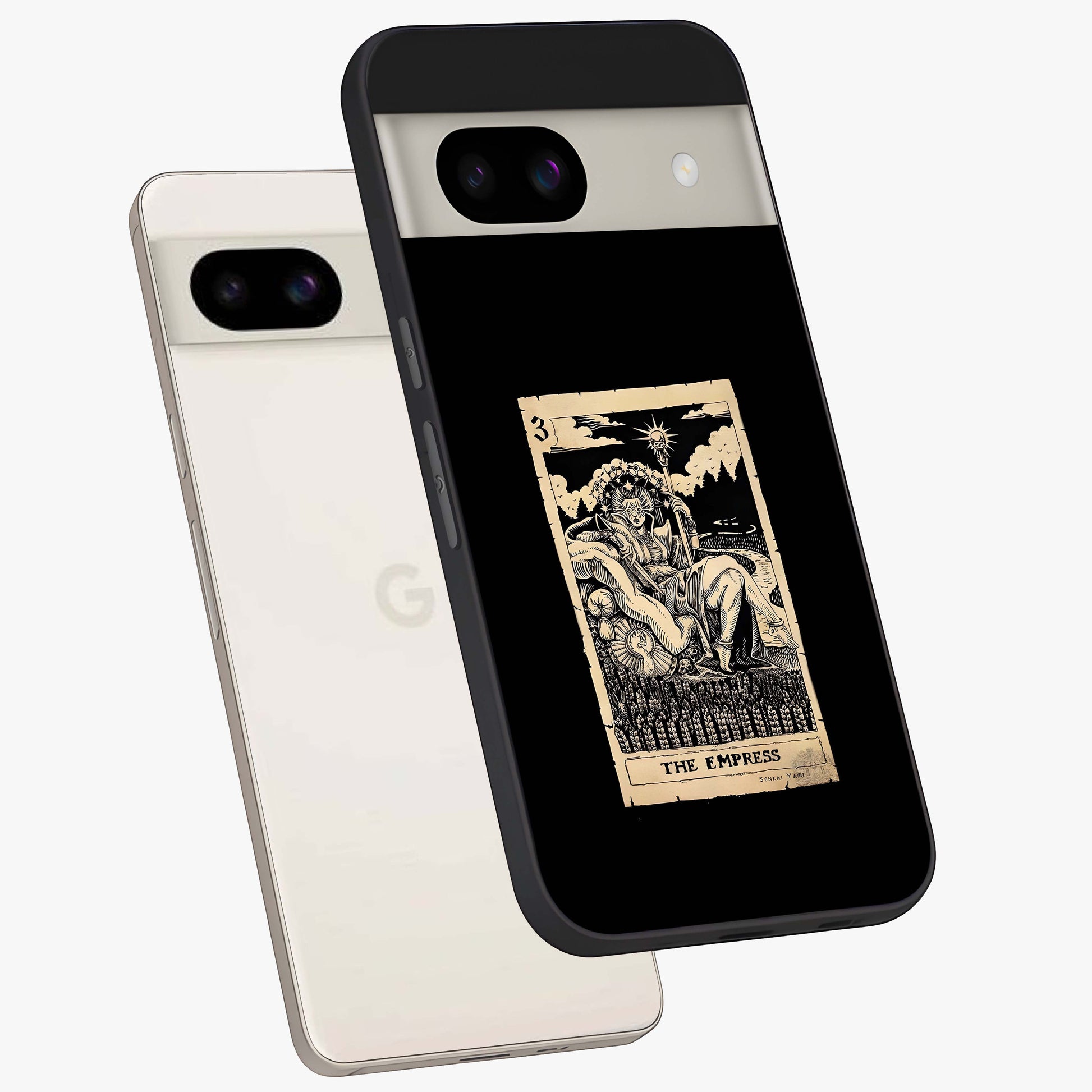 The Empress Glass Case displayed in angled mockup highlighting elegant royal design with majestic aesthetic style.