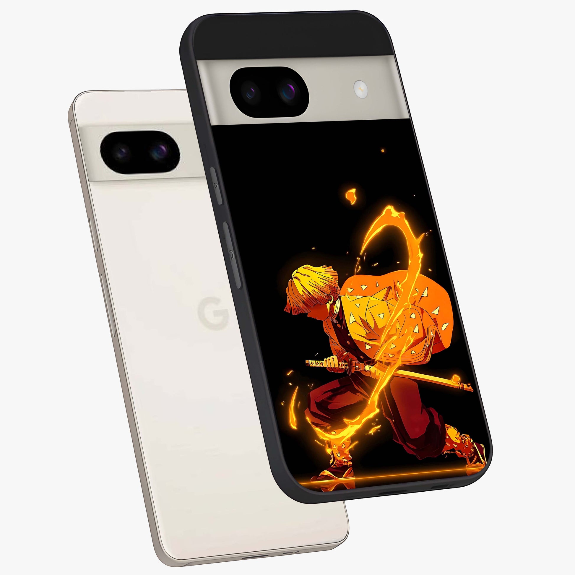 Thunder Flame Execution Glass Case displayed in angled mockup highlighting dramatic fire themed design with intense fantasy aesthetic.
