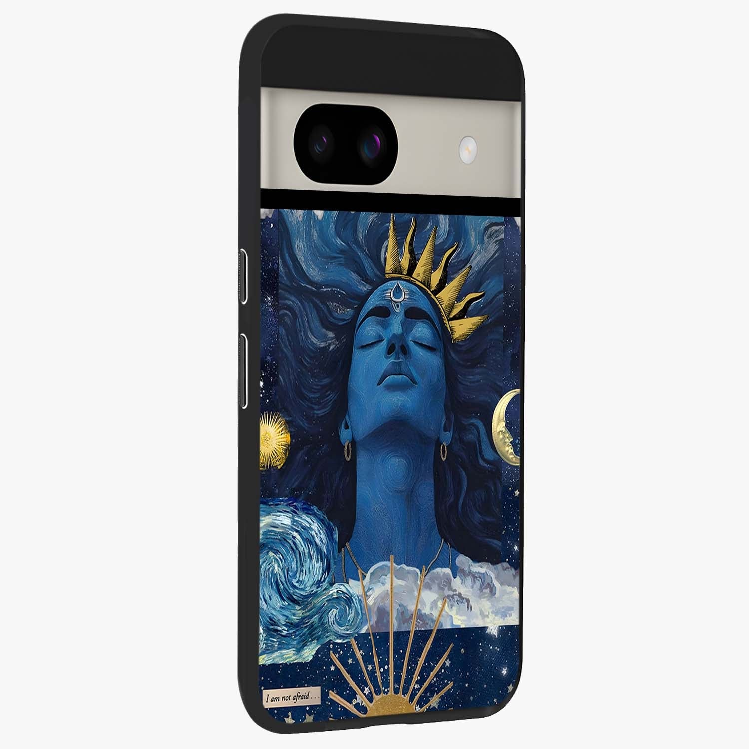 Aesthetic Lord Shiva Glass Case upright view showcasing powerful Lord Shiva artwork with devotional theme.