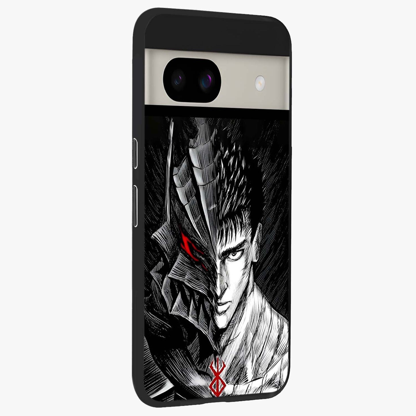 Berserker Blood Oath Glass Case upright view showcasing intense warrior aesthetic with dramatic artistic style.