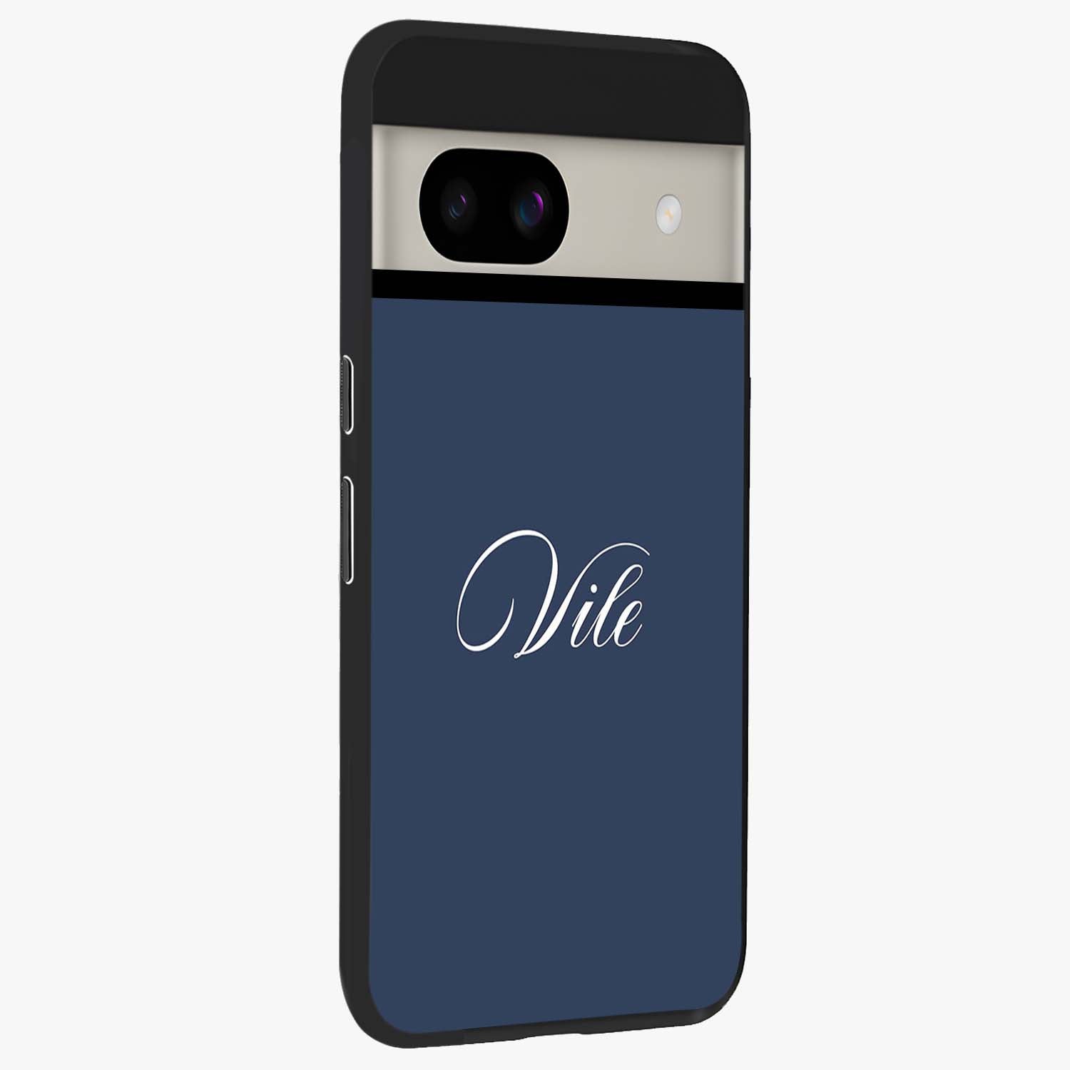 Blue Vintage Floral Pattern Glass Case displayed in angled mockup highlighting classic blue floral pattern and retro aesthetic design.