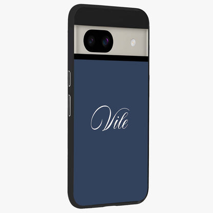 Blue Vintage Floral Pattern Glass Case displayed in angled mockup highlighting classic blue floral pattern and retro aesthetic design.