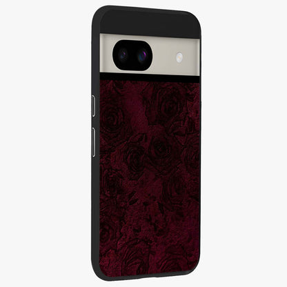 Crimson Fade Flow Glass Case upright view showcasing dynamic crimson flow artwork with stylish abstract theme.