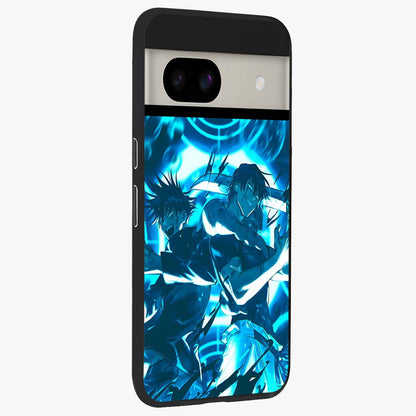 Cursed Energy Clash Glass Case upright view showcasing dramatic clash artwork with bold supernatural theme.