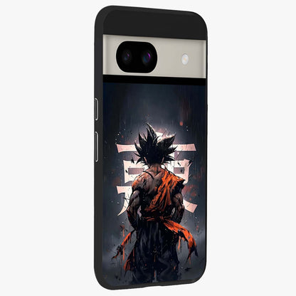 Dark Warrior In Rain Glass Case upright view showcasing powerful rainy battle scene with intense cinematic style.