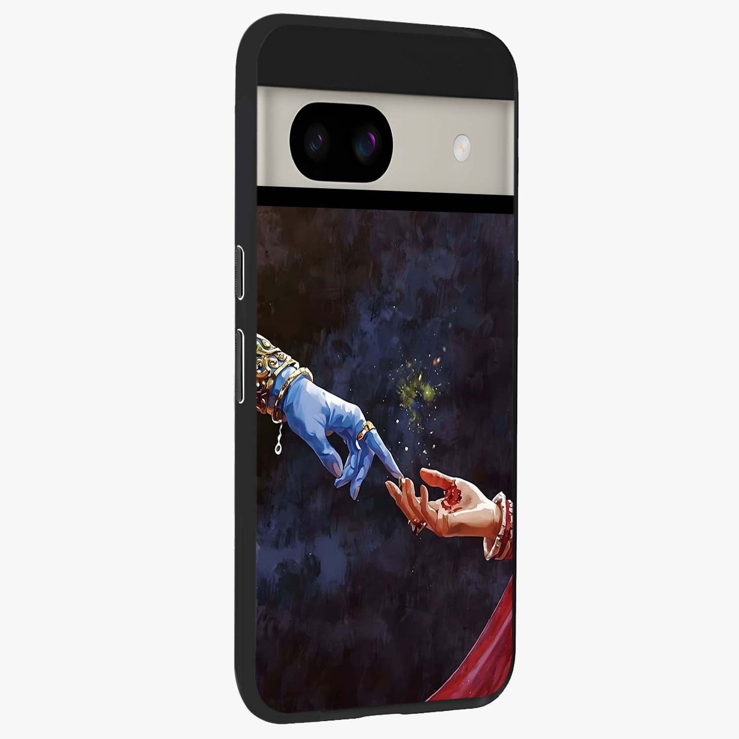 Divine Touch Eternal Glass Case upright view showcasing peaceful spiritual artwork with eternal divine theme.