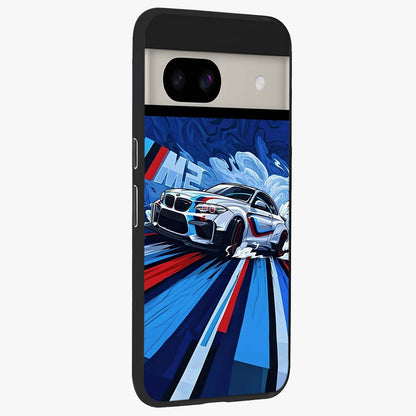 Drift Power Rush Glass Case upright view showcasing high speed racing artwork with bold automotive theme.