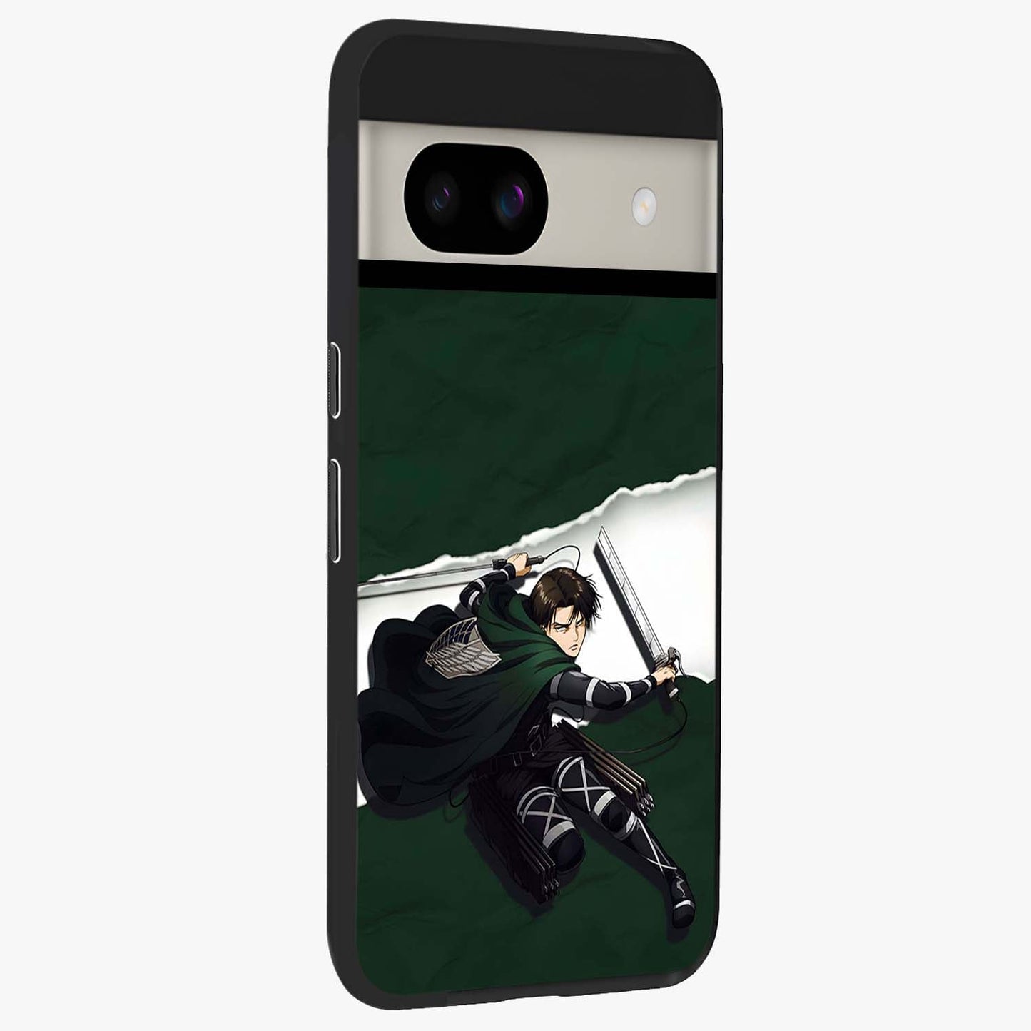 Emerald War Vanguard Glass Case upright view showcasing dramatic warrior artwork with bold fantasy theme.