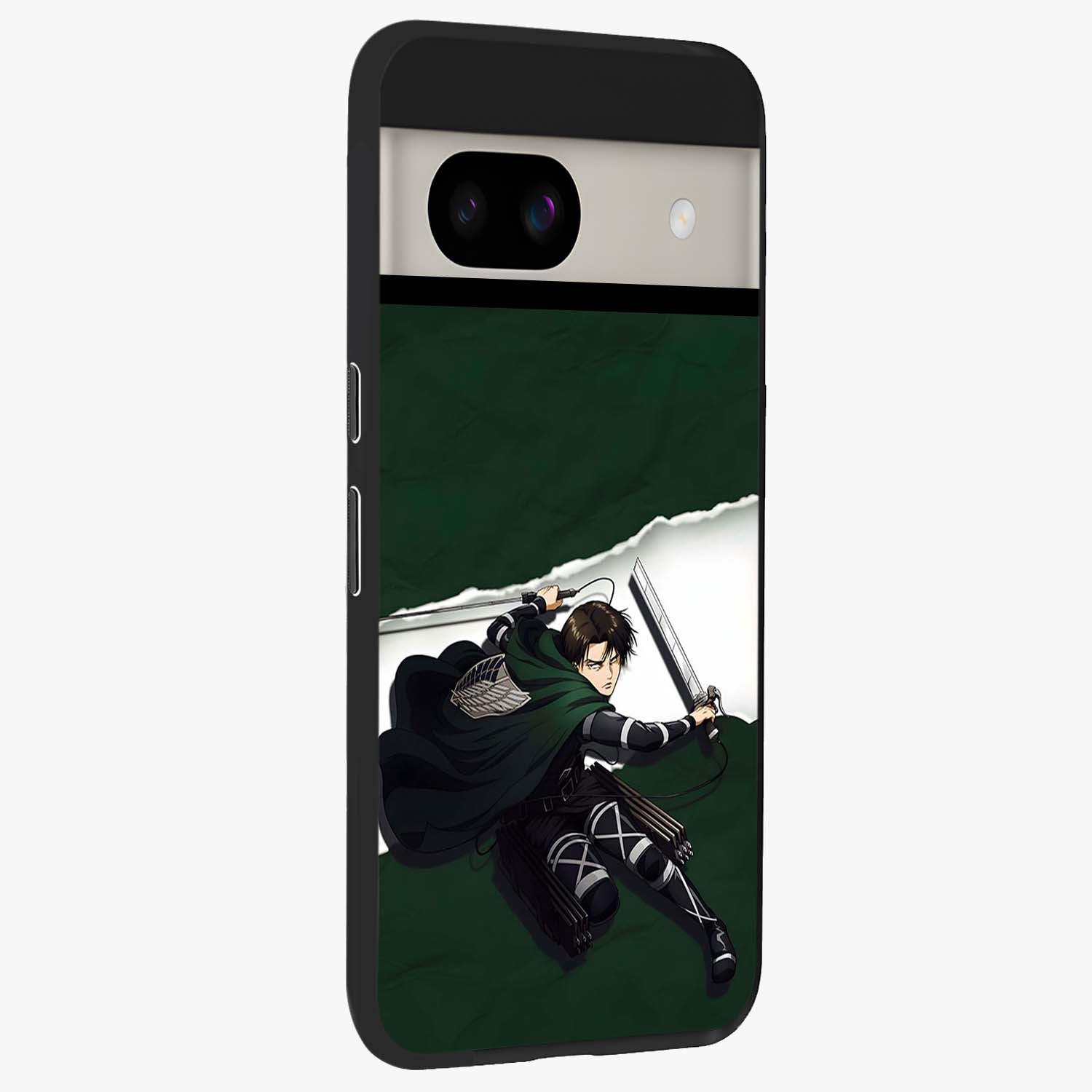 Emerald War Vanguard Glass Case upright view showcasing dramatic warrior artwork with bold fantasy theme.