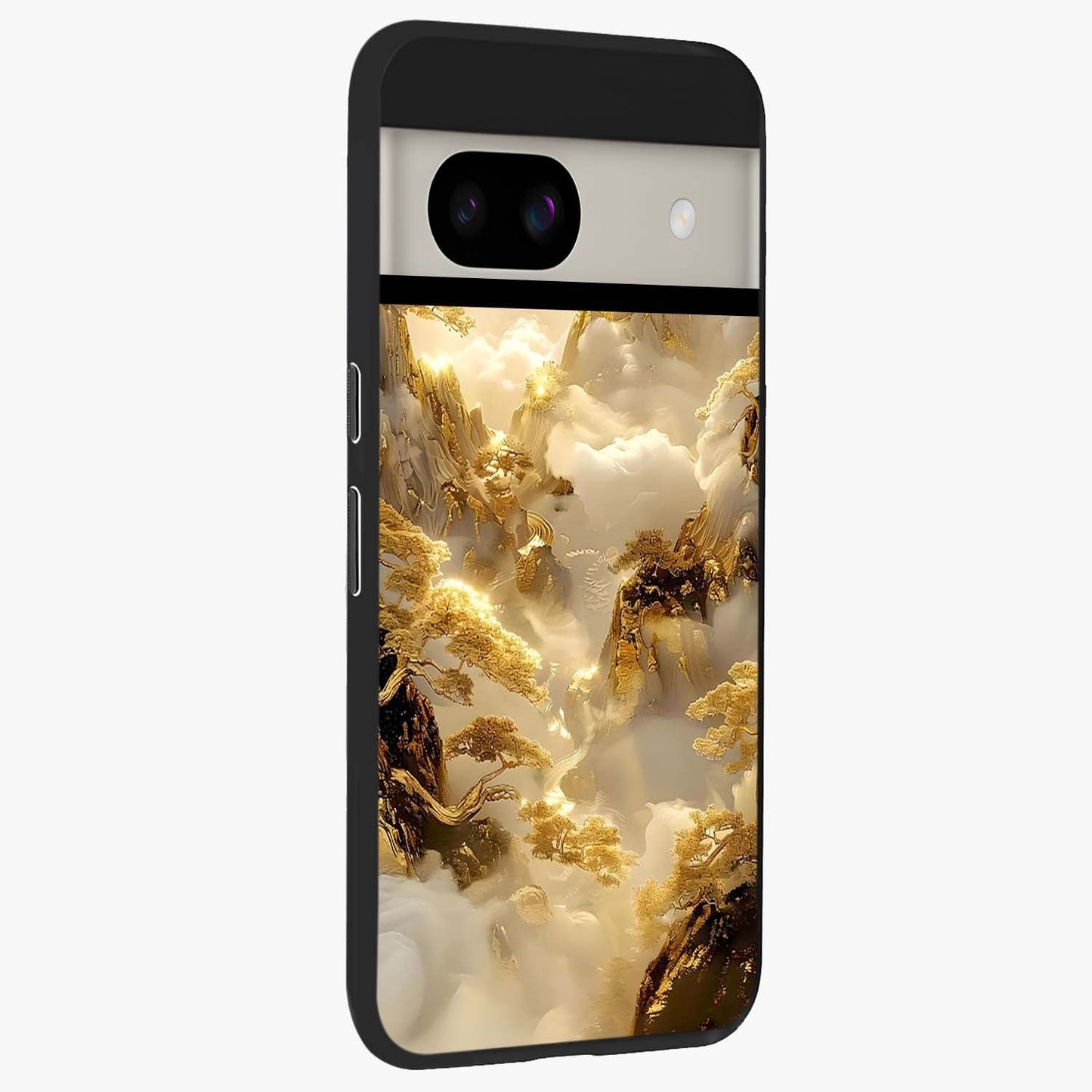 Gates Of Illumination Glass Case upright view showcasing glowing gateway artwork with mystical celestial theme.