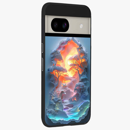 Glow Forest Portal Glass Case upright view showcasing enchanted forest portal artwork with fantasy nature theme.