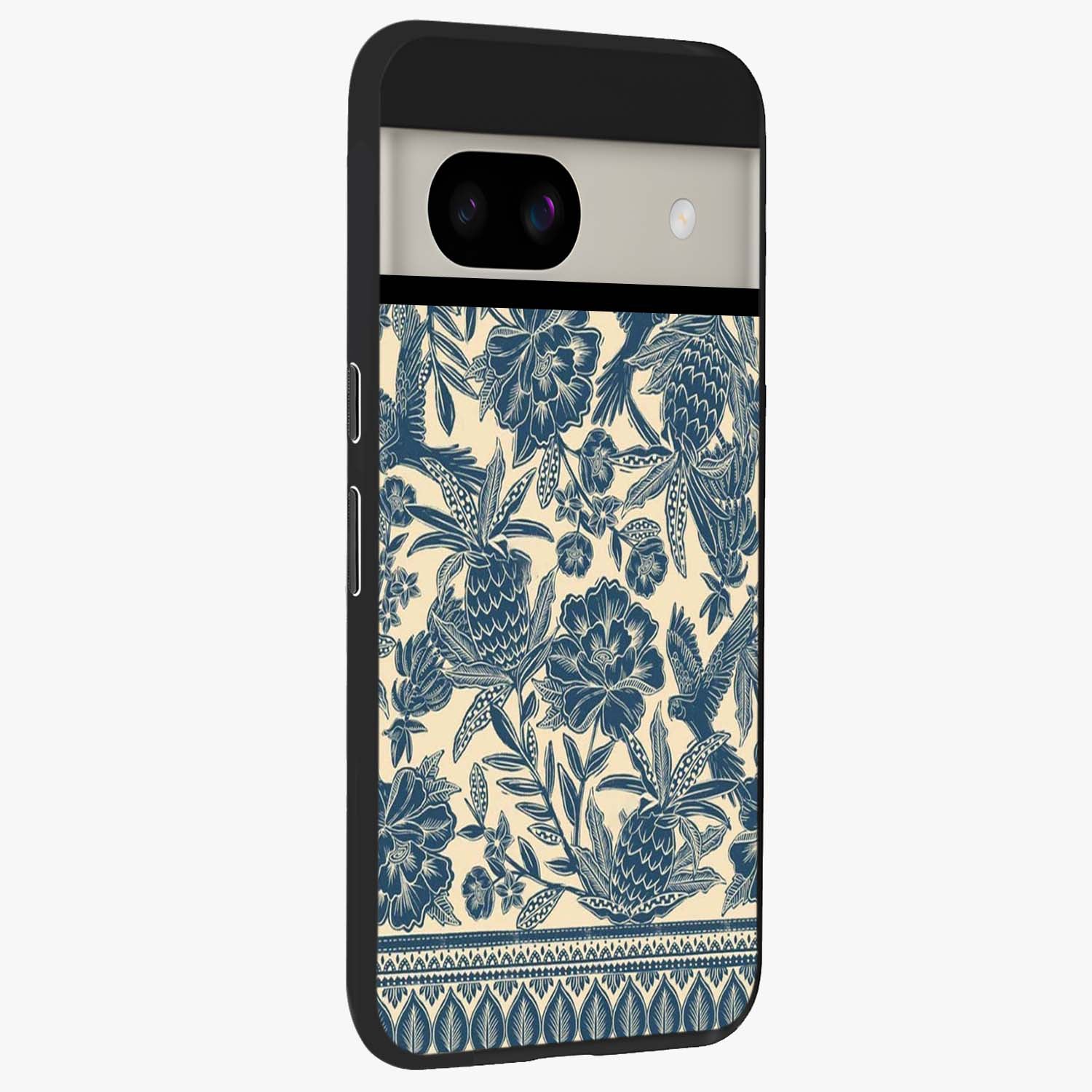 Heirloom Wild Bloom Glass Case upright view showcasing delicate wildflower artwork with timeless floral theme.