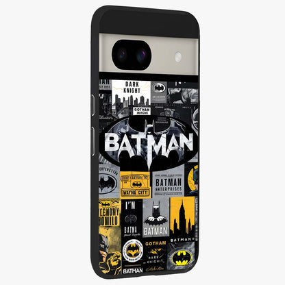 Knight Gotham Rise Glass Case upright view showcasing bold vigilante themed artwork with gothic city vibe.