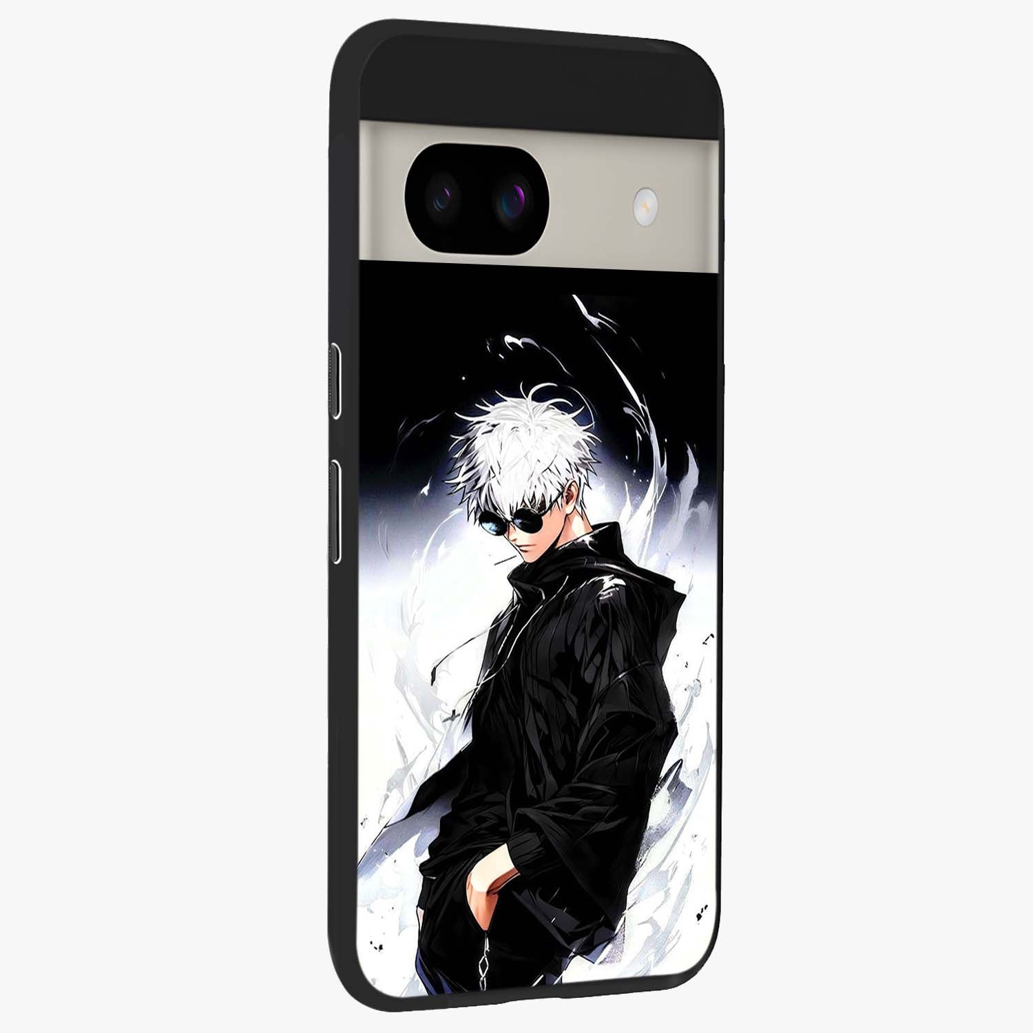 Limitless Shadow King Glass Case upright view showcasing bold shadow warrior artwork with epic fantasy theme.