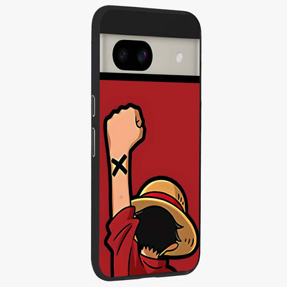 Luffy X Spirit Glass Case upright view showcasing striking anime artwork with adventurous character theme.