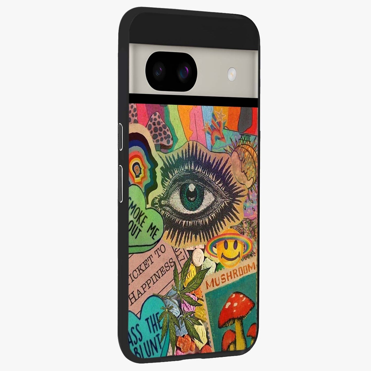 Mystic Eye Wonderland Glass Case upright view showcasing symbolic eye artwork with mysterious fantasy theme.
