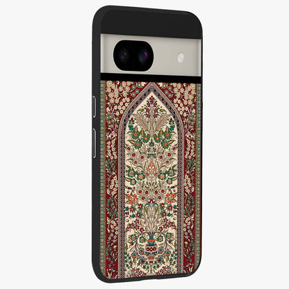 Persian Inspired Glass Case upright view showcasing decorative Persian artwork with rich heritage theme.