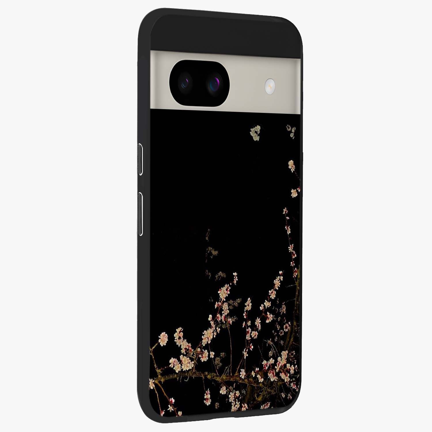 Petal Moon Light With Custom Name Glass Case upright view showcasing elegant floral moon artwork with personalized aesthetic.