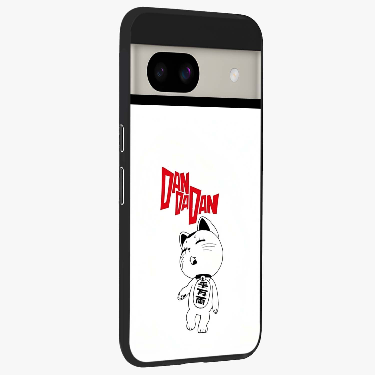 Playful Spirit Charm Glass Case upright view showcasing vibrant charm artwork with fun artistic theme.