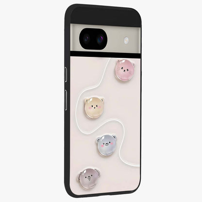 Puffy Face Parade Glass Case upright view showcasing adorable character artwork with cheerful animated theme.