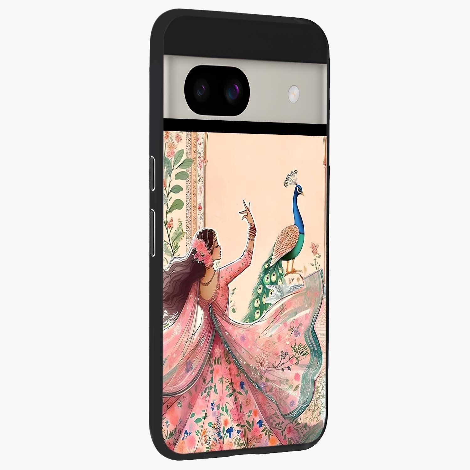 Royal Grace Muse Glass Case upright view showcasing stylish artistic artwork with sophisticated royal theme.