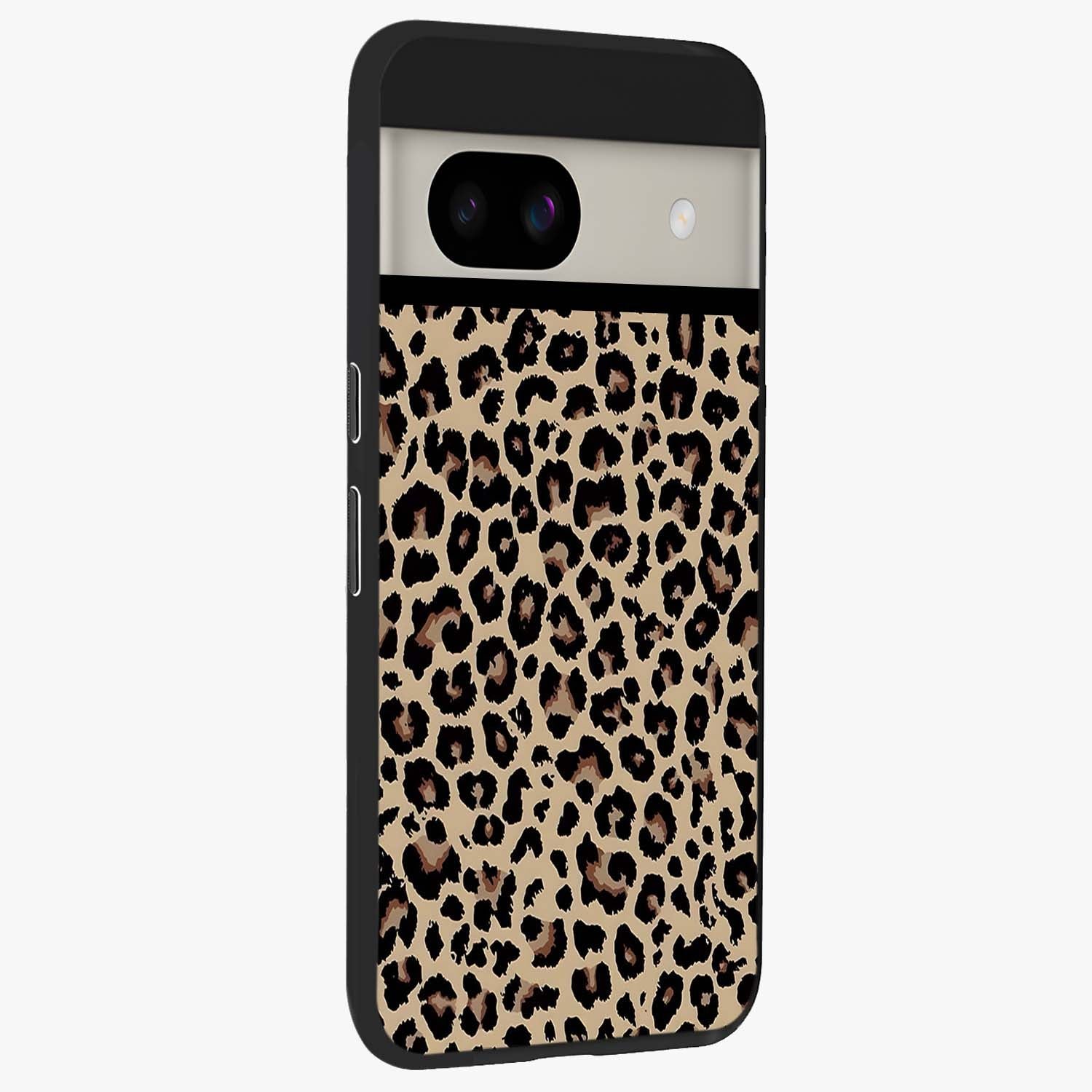 Savage Chic Pattern Glass Case upright view showcasing trendy decorative artwork with edgy fashion theme.