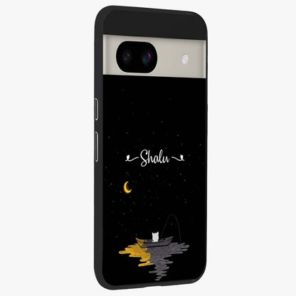 Silent Night Row Glass Case upright view showcasing tranquil night artwork with serene landscape theme.