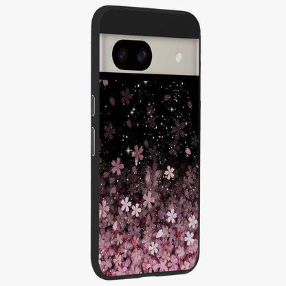 Small Starry Flowers Glass Case upright view showcasing charming floral artwork with dreamy starry theme.