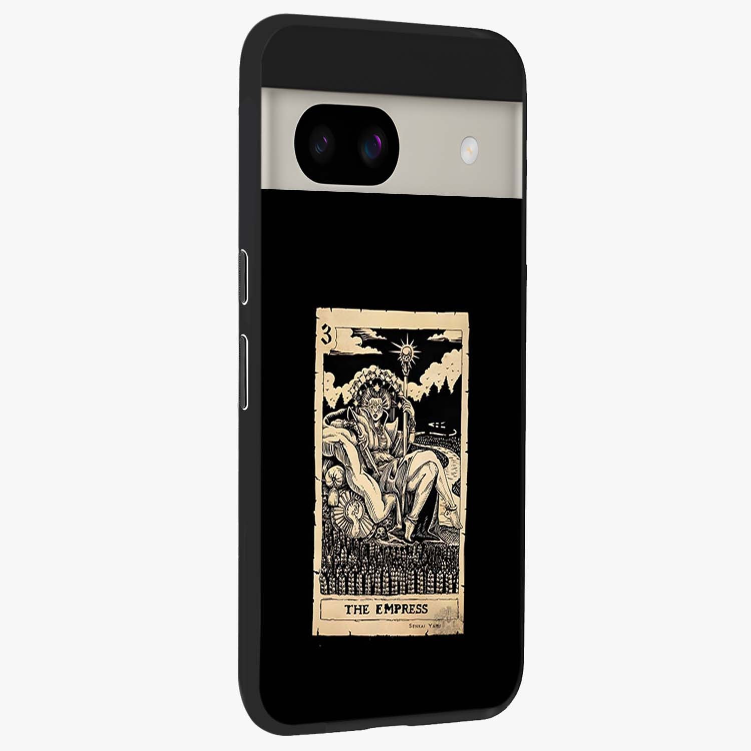 The Empress Glass Case upright view showcasing powerful empress themed artwork with luxurious artistic theme.