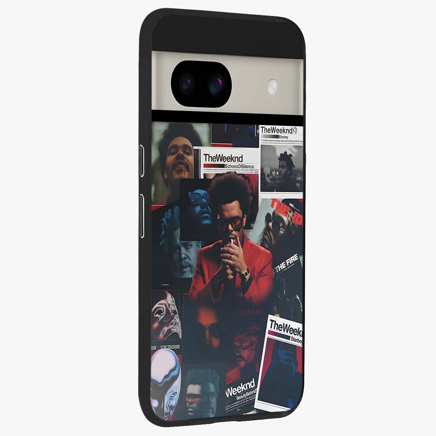 The Weeknd Glass Case upright view showcasing bold music themed artwork with contemporary artistic style.