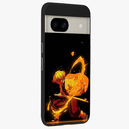 Thunder Flame Execution Glass Case upright view showcasing explosive flame artwork with dynamic action theme.