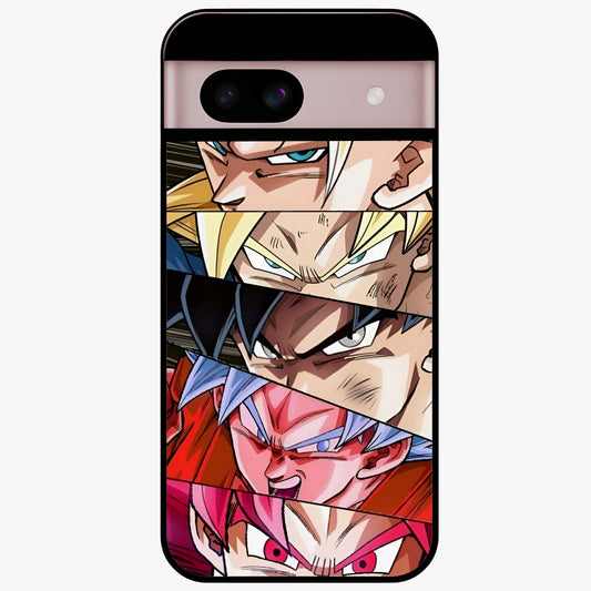 Anime Character Glass Case showing flat back view with vibrant anime artwork and glossy glass finish.