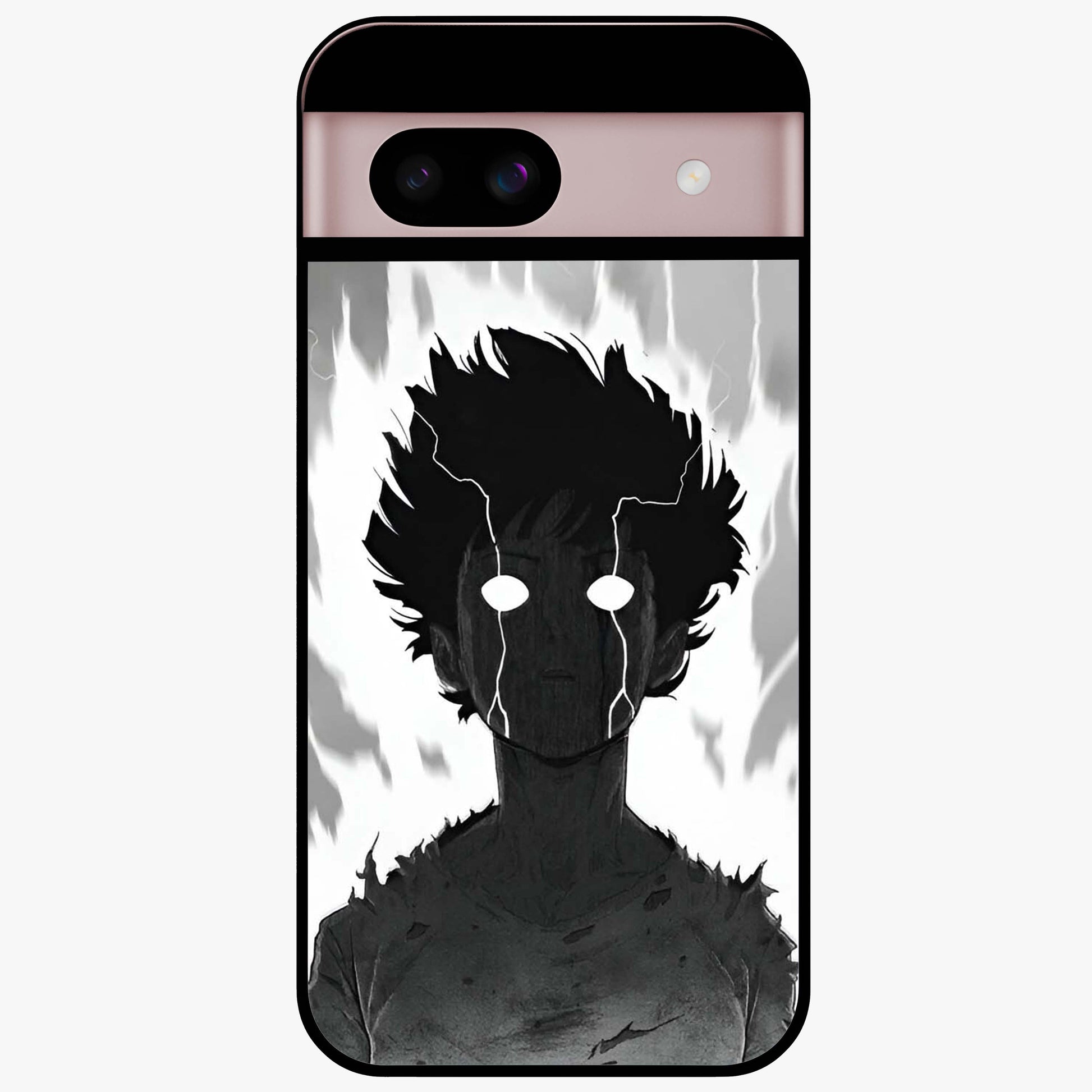 Awakened Inner Rage Glass Case showing flat back view with intense artistic artwork and glossy glass finish.