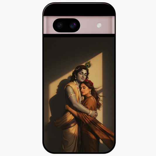 Divine Eternal Love Glass Case showing flat back view with spiritual love themed artwork and glossy glass finish.