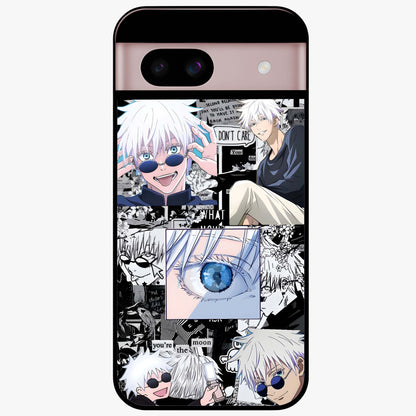 Infinity Sorcerer Chaos Glass Case showing flat back view with mystical sorcerer themed artwork and glossy glass finish.