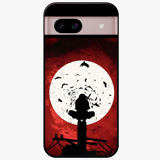 Itachi Limited Edition Naruto Anime Glass Case showing flat back view with iconic anime character artwork and glossy glass finish.