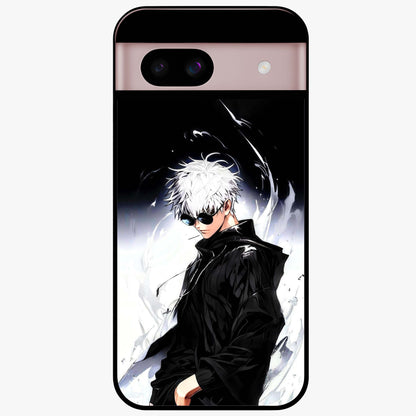 Limitless Shadow King Glass Case showing flat back view with powerful shadow warrior artwork and glossy glass finish.