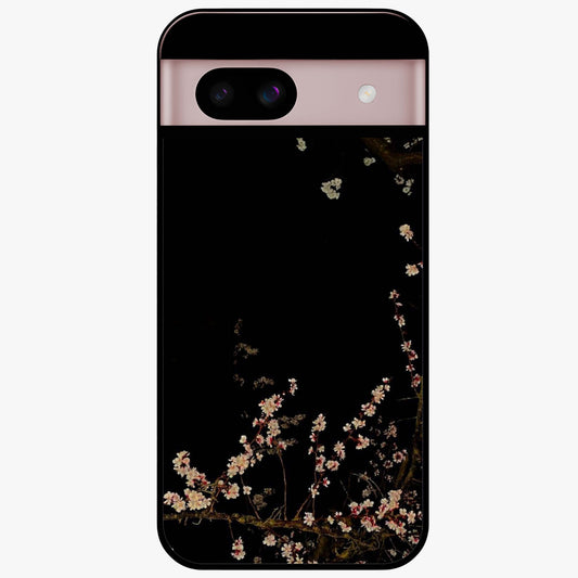 Petal Moon Light With Custom Name Glass Case showing flat back view with floral moonlight artwork and personalized name design.