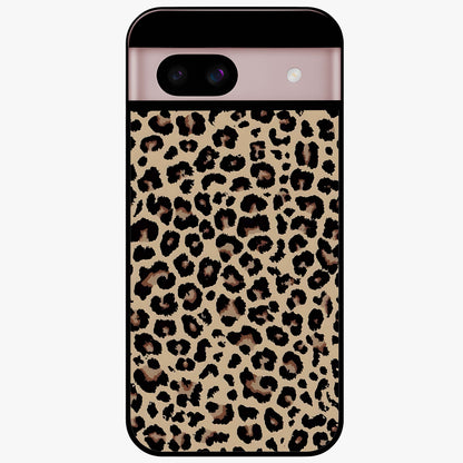 Savage Chic Pattern Glass Case showing flat back view with stylish patterned artwork and glossy glass finish.
