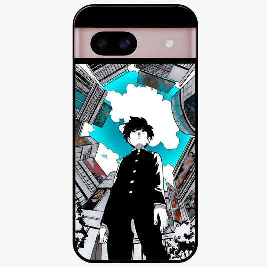 Silent Psychic Awakening Glass Case showing flat back view with mystical psychic themed artwork and glossy glass finish.