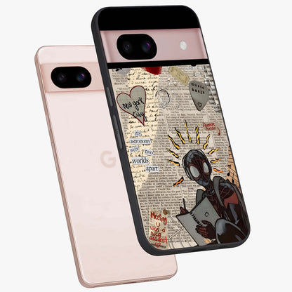 City Dream Sketch Glass Case displayed in angled mockup highlighting minimal city illustration with aesthetic sketch style.